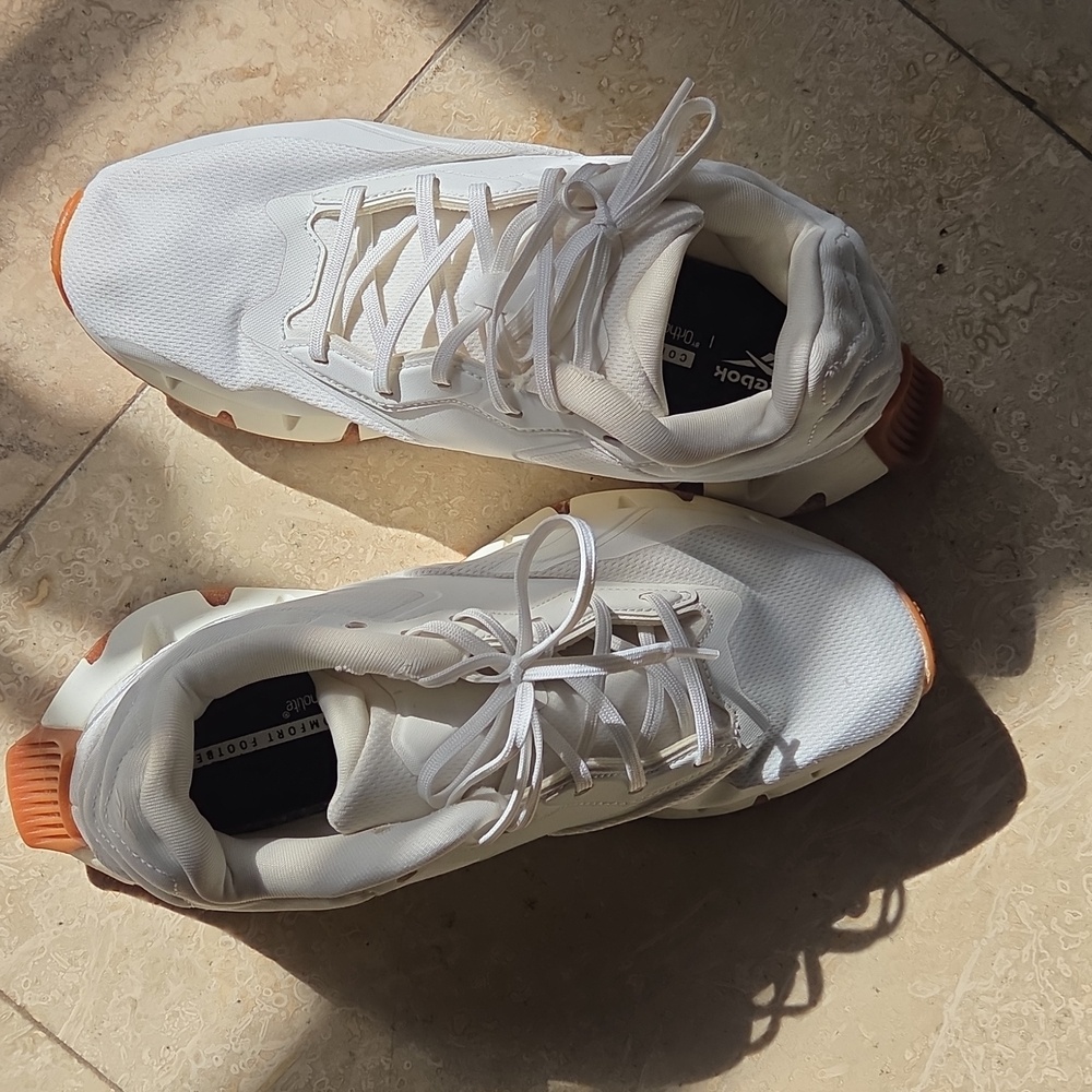 White Sneakers with Brown Soles
